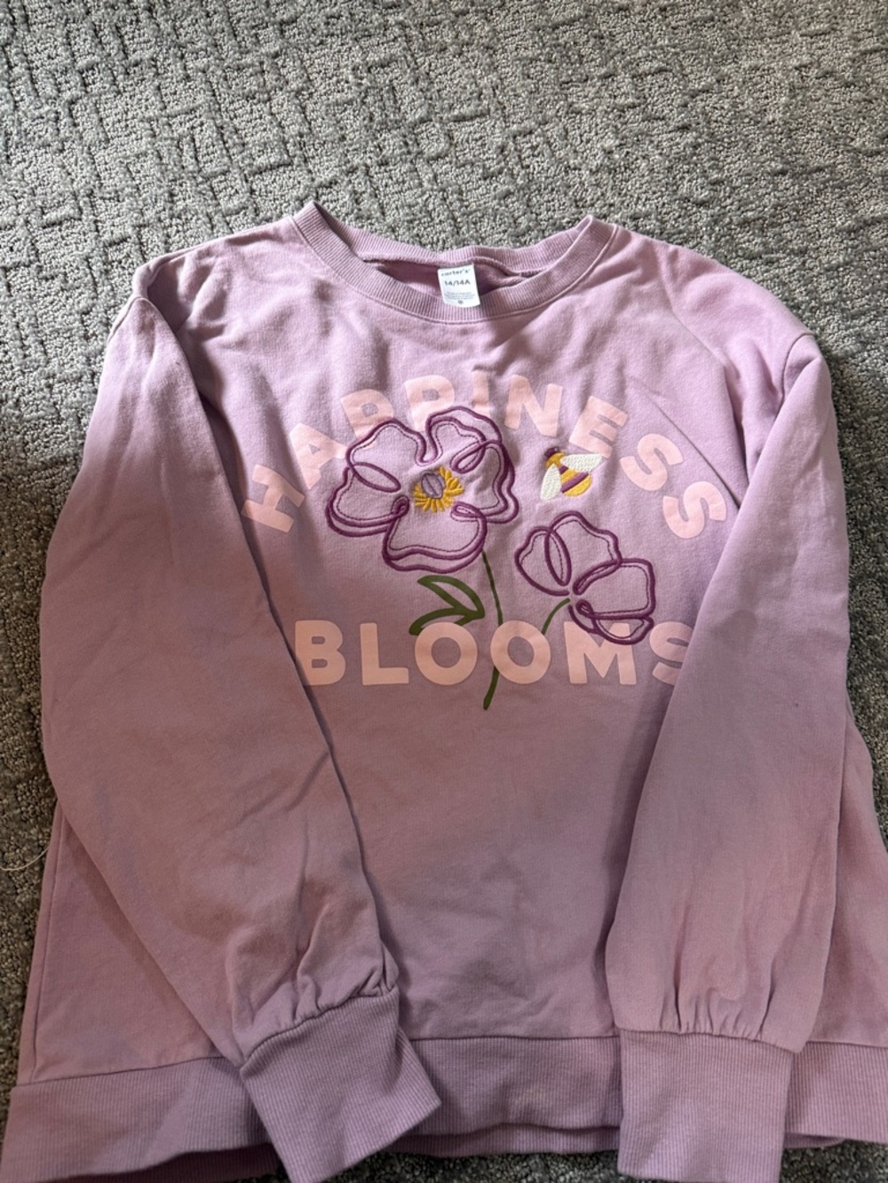 Under Armour Girls Purple Pullover Hoodie with Logo - Picture 5 of 5
